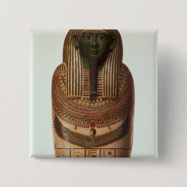 Badge Carré 5 Cm Le sarcophage de Psamtik I (664-610 AVANT JÉSUS (Devant)