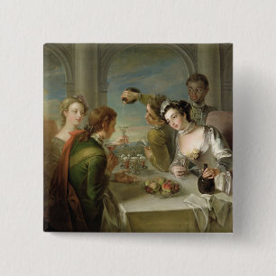 Badge Carré 5 Cm Le sens du goût, c.1744-47 (huile sur la toile)