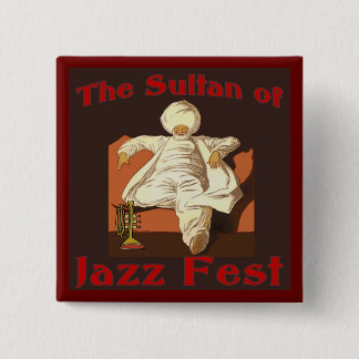 Badge Carré 5 Cm Le Sultan of Jazz Fest