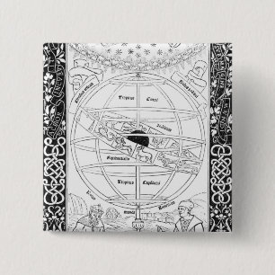 Badge Carré 5 Cm Le système de Ptolémée