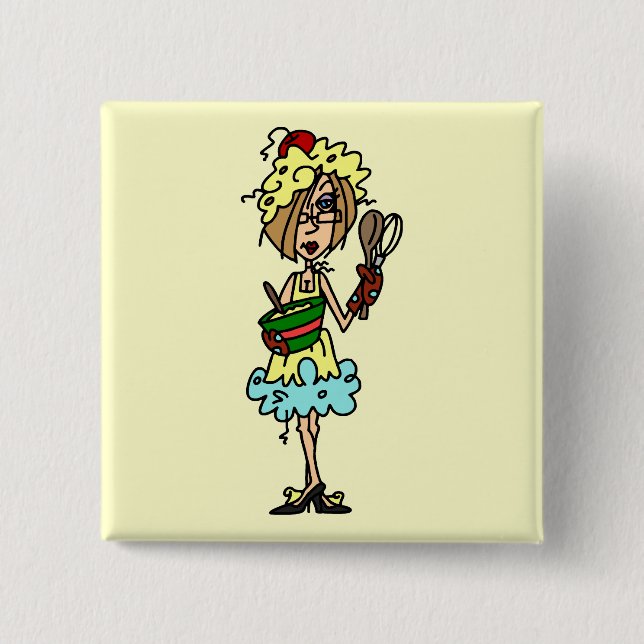 Badge Carré 5 Cm Le T-shirts et les cadeaux malpropres de cuisinier (Devant)