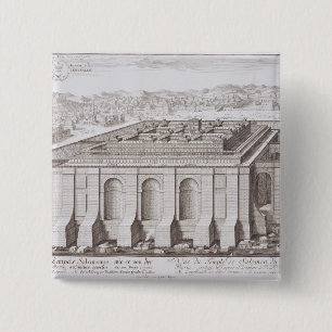 Badge Carré 5 Cm Le temple de Solomon, Jérusalem, de 'Entwurf E-I