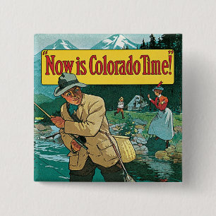 Badge Carré 5 Cm Le temps du Colorado