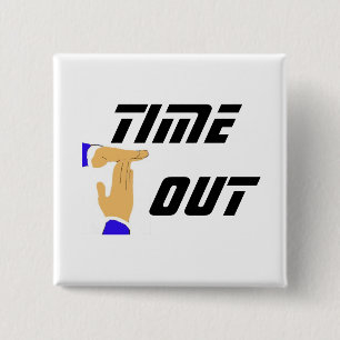 Badge Carré 5 Cm Le TEMPS se boutonnent