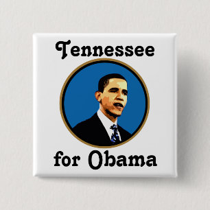Badge Carré 5 Cm Le Tennessee pour Obama