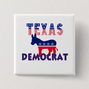 Badge Carré 5 Cm Le Texas Démocrate
