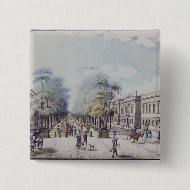 Badge Carré 5 Cm Le tilleul avec l'académie, Berlin (Devant)