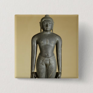 Badge Carré 5 Cm Le Tirthankara Jain, Parsvanatha, Ràjasthàn,