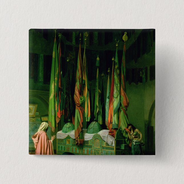 Badge Carré 5 Cm Le tombeau d'Imam Hussein (Devant)