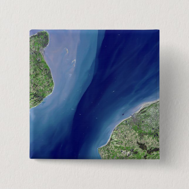 Badge Carré 5 Cm Le tunnel sous la Manche (Devant)