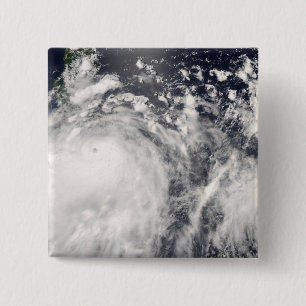 Badge Carré 5 Cm Le typhon Fengshen au-dessus des Philippines