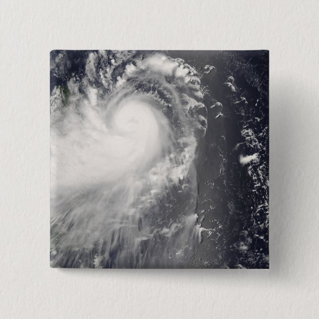 Badge Carré 5 Cm Le typhon Nuri approche des Philippines (Devant)