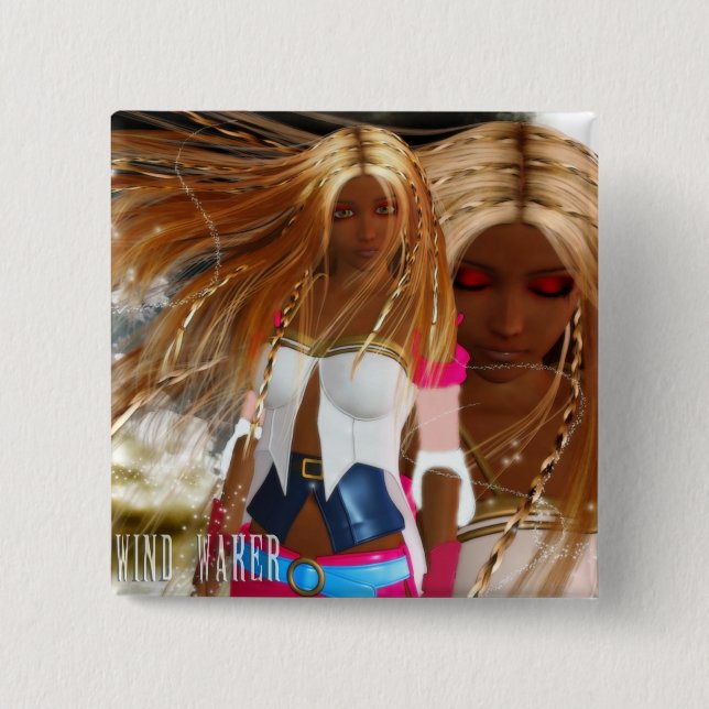 Badge Carré 5 Cm Le vent Waker : Remplaçant (Devant)