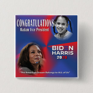 Badge Carré 5 Cm Le Vice-Président élu Kamala Harris
