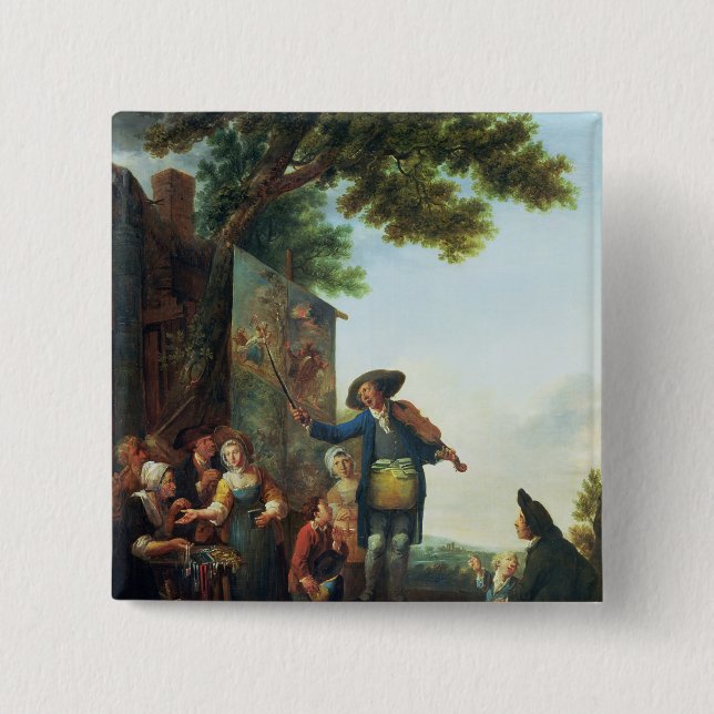 Badge Carré 5 Cm Le violoniste (Devant)