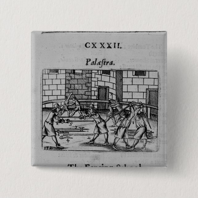 Badge Carré 5 Cm L'école de clôture (Devant)