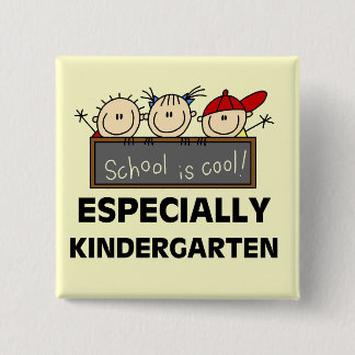 Badge Carré 5 Cm L'école de jardin d'enfants est les T-shirts et