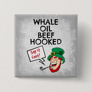 Badge Carré 5 Cm Leçon irlandaise : Boeuf à l'huile de baleine Hook