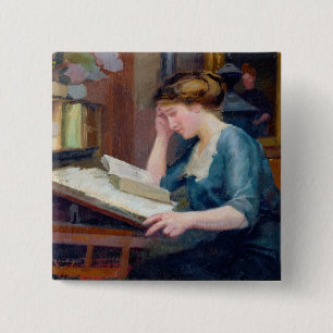 Badge Carré 5 Cm Lecture