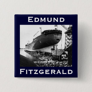 Badge Carré 5 Cm L'Edmund Fitzgerald