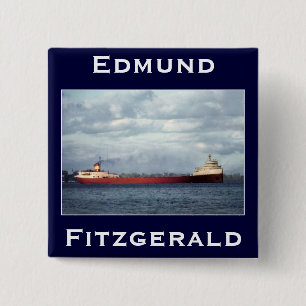 Badge Carré 5 Cm L'Edmund Fitzgerald