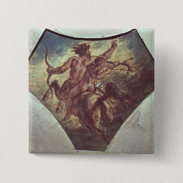 Badge Carré 5 Cm L'éducation d'Achille (Devant)