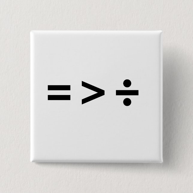 BADGE CARRÉ 5 CM L'ÉGALITÉ EST PLUS GRANDE QUE DES DI (Devant)