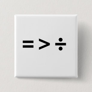 BADGE CARRÉ 5 CM L'ÉGALITÉ EST PLUS GRANDE QUE DES DI