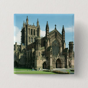 Badge Carré 5 Cm L'église de cathédrale de Vierge Marie béni