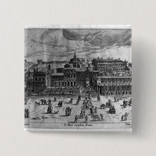 Badge Carré 5 Cm L'église de St Peter, des 'vues de Rome