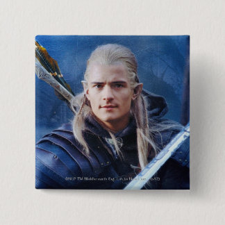 Badge Carré 5 Cm LEGOLAS GREENLEAF™ en bleu
