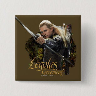 Badge Carré 5 Cm LEGOLAS GREENLEAF™ - Graphique de fond de dessin