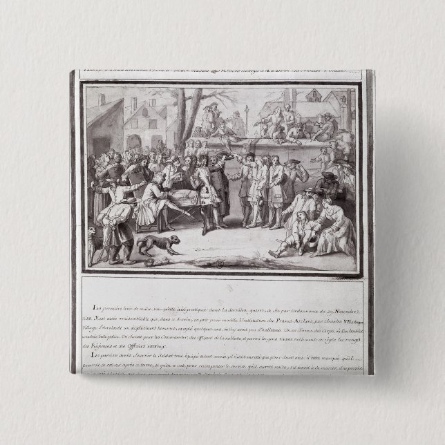 Badge Carré 5 Cm L'élection de la milice (Devant)