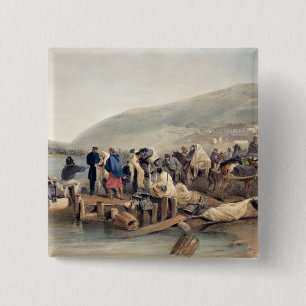 Badge Carré 5 Cm L'embarquement du malade chez Balaklava