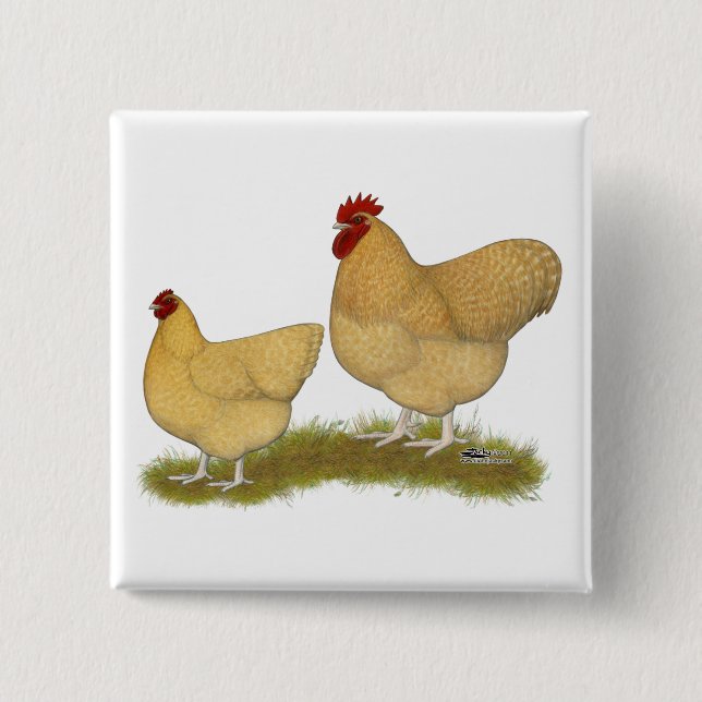 Badge Carré 5 Cm Lemon Cuckoo (Devant)