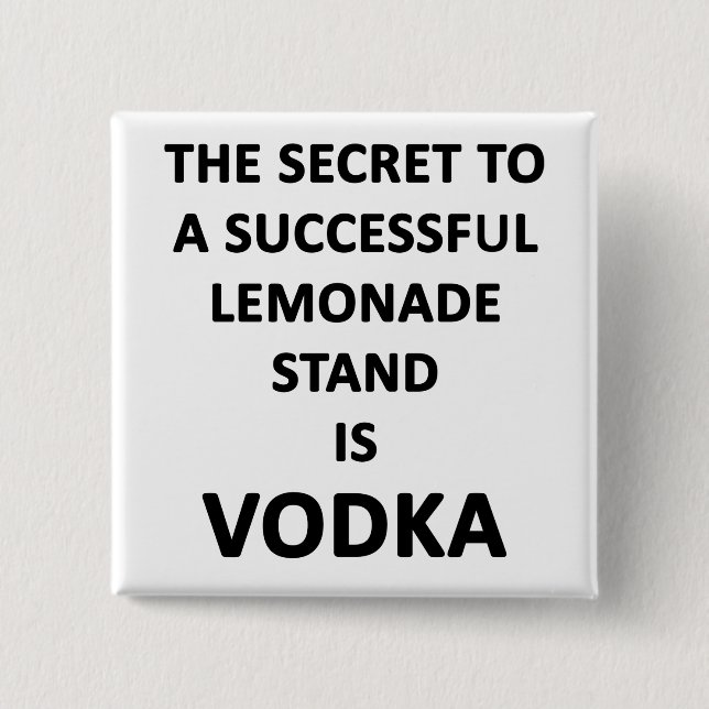 Badge Carré 5 Cm Lemonade Stand (Devant)