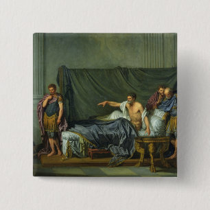 Badge Carré 5 Cm L'empereur Severus réprimandant son fils