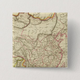 Badge Carré 5 Cm L'Empire chinois et le Japon