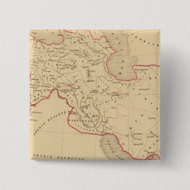 Badge Carré 5 Cm L'Empire des Perses (Devant)