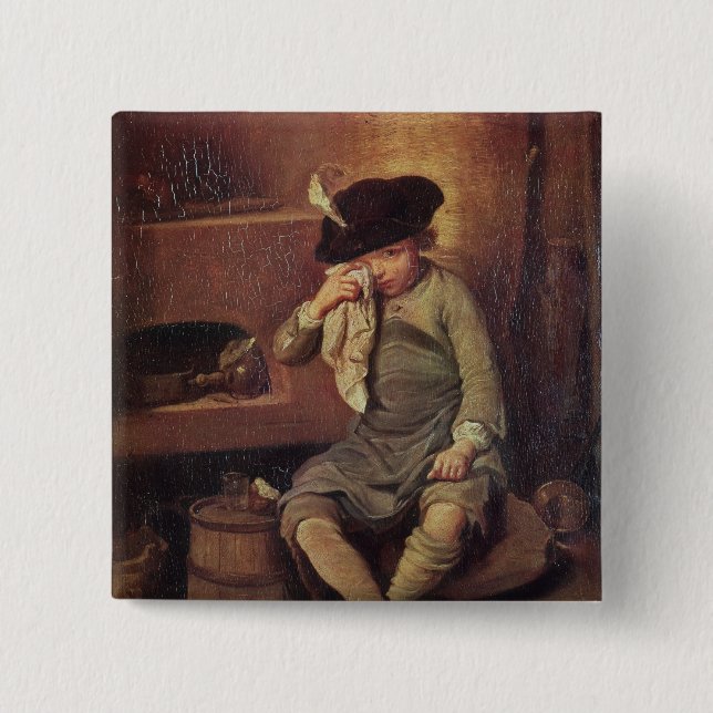 Badge Carré 5 Cm L'enfant contrit (Devant)