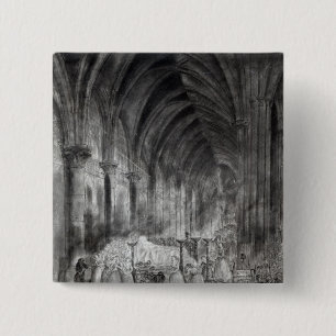 Badge Carré 5 Cm L'enterrement de Jean Paul Marat