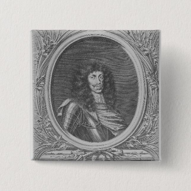 Badge Carré 5 Cm Leopold I, empereur romain saint (Devant)