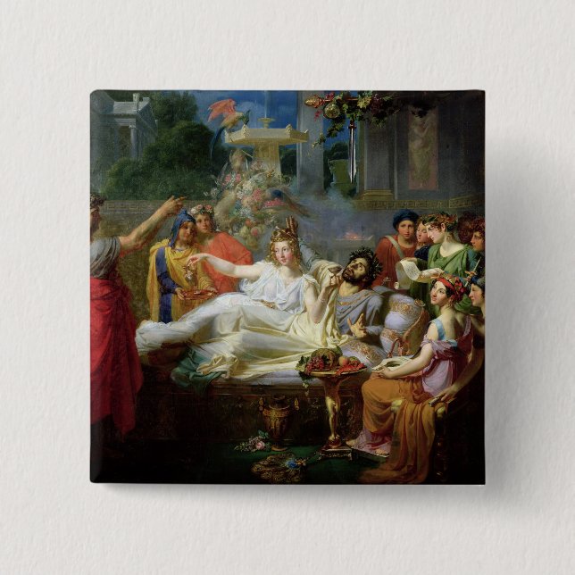 Badge Carré 5 Cm L'épée de Damocles (Devant)