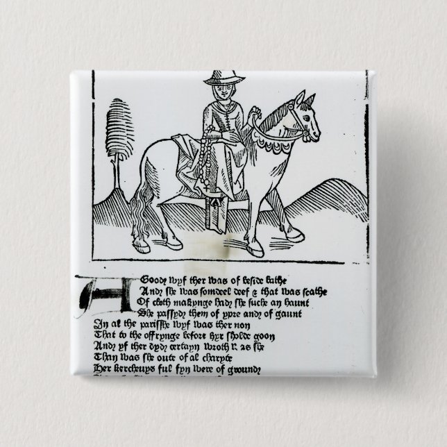 Badge Carré 5 Cm L'épouse de Bath (Devant)