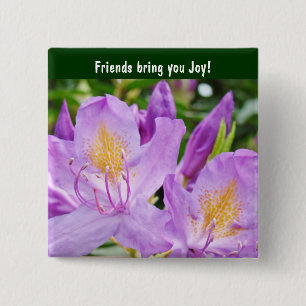 Badge Carré 5 Cm Les amis vous apportent de la Joie ! boutons Rhodi