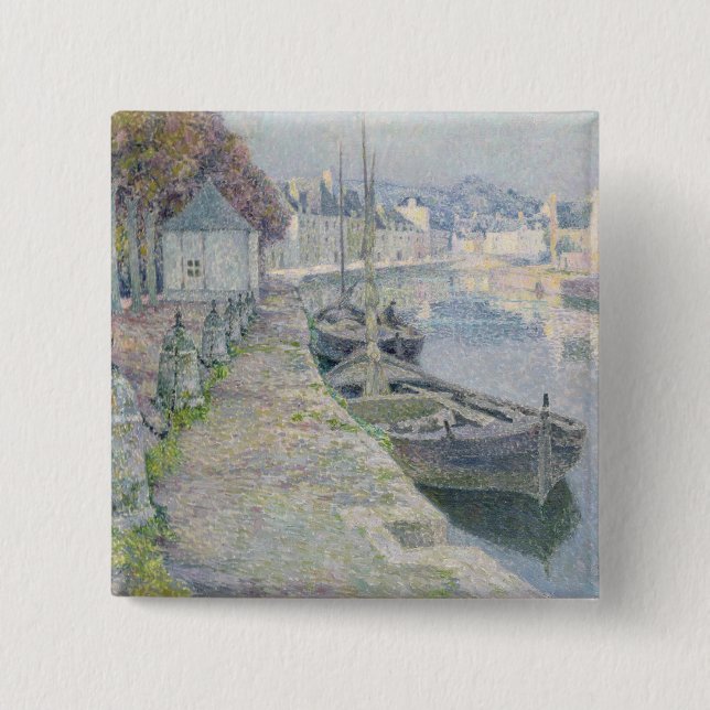 Badge Carré 5 Cm Les bateaux de gravier (Devant)