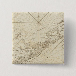 Badge Carré 5 Cm Les Bermudes ou les îles d'été