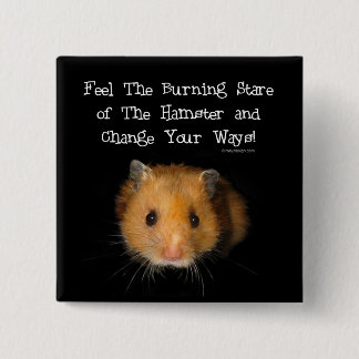 Badge Carré 5 Cm Les boutons Hamster