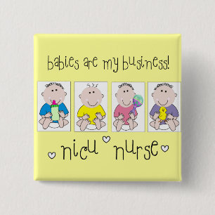 Badge Carré 5 Cm Les cadeaux "bébés d'INFIRMIÈRE de NICU sont me