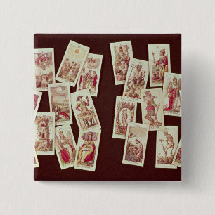 Badge Carré 5 Cm Les cartes de tarot des Arcana principaux